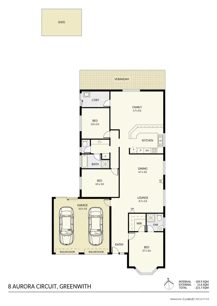 Floorplan of Homely house listing, 8 Aurora Circuit, Greenwith SA 5125