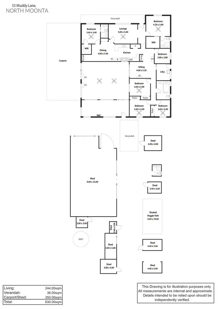 Floorplan of Homely house listing, 53 Muddy Lane, North Moonta SA 5558