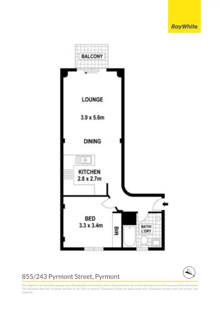 Floorplan of Homely apartment listing, 855/243 Pyrmont Street, Pyrmont NSW 2009
