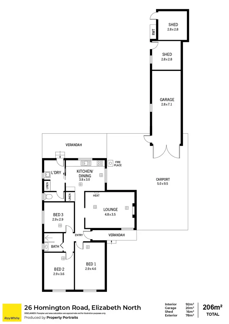 Floorplan of Homely house listing, 26 Homington Road, Elizabeth North SA 5113