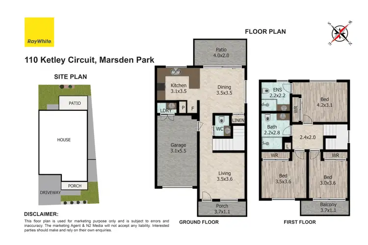 Floorplan of Homely townhouse listing, 110 Ketley Circuit, Marsden Park NSW 2765