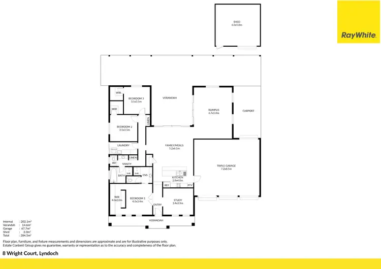 Floorplan of Homely house listing, 8 Wright Court, Lyndoch SA 5351