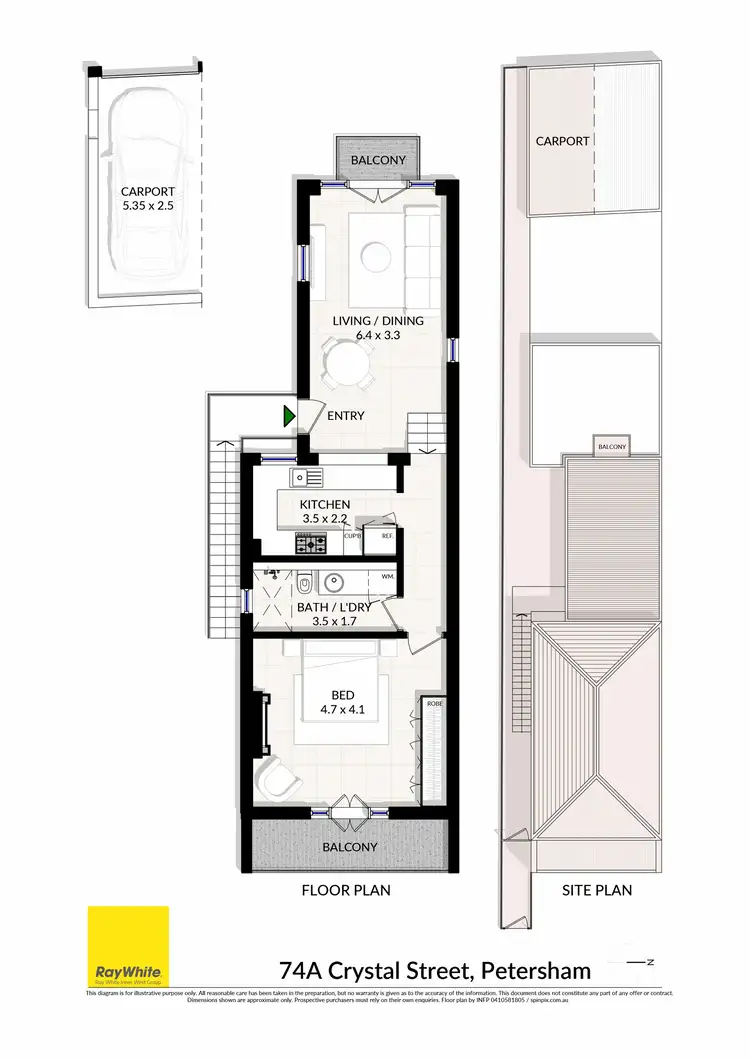 Floorplan of Homely house listing, 74A Crystal Street, Petersham NSW 2049