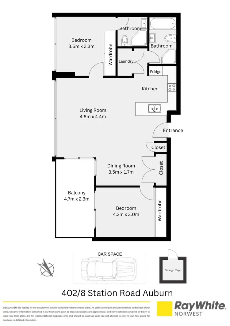 Floorplan of Homely apartment listing, 402/8 Station Road, Auburn NSW 2144
