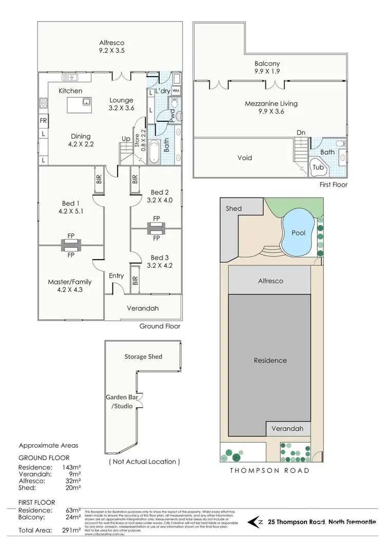 Floorplan of Homely house listing, 25 Thompson Road, North Fremantle WA 6159