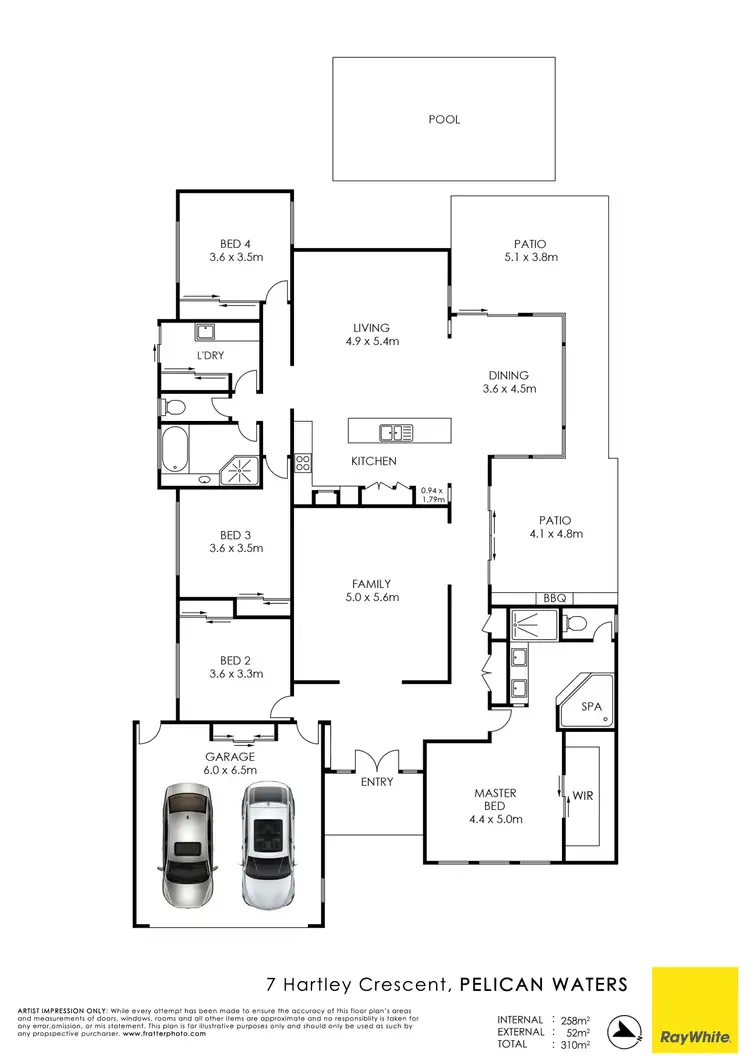 Floorplan of Homely house listing, 7 Hartley Crescent, Pelican Waters QLD 4551