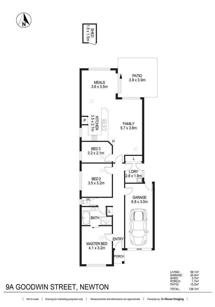 Floorplan of Homely house listing, 9A Goodwin Street, Newton SA 5074