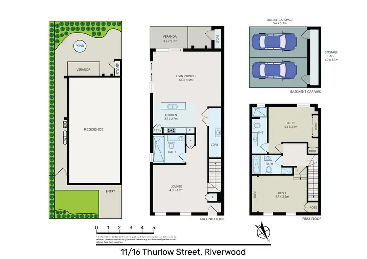 Floorplan of Homely townhouse listing, 11/16 Thurlow Street, Riverwood NSW 2210