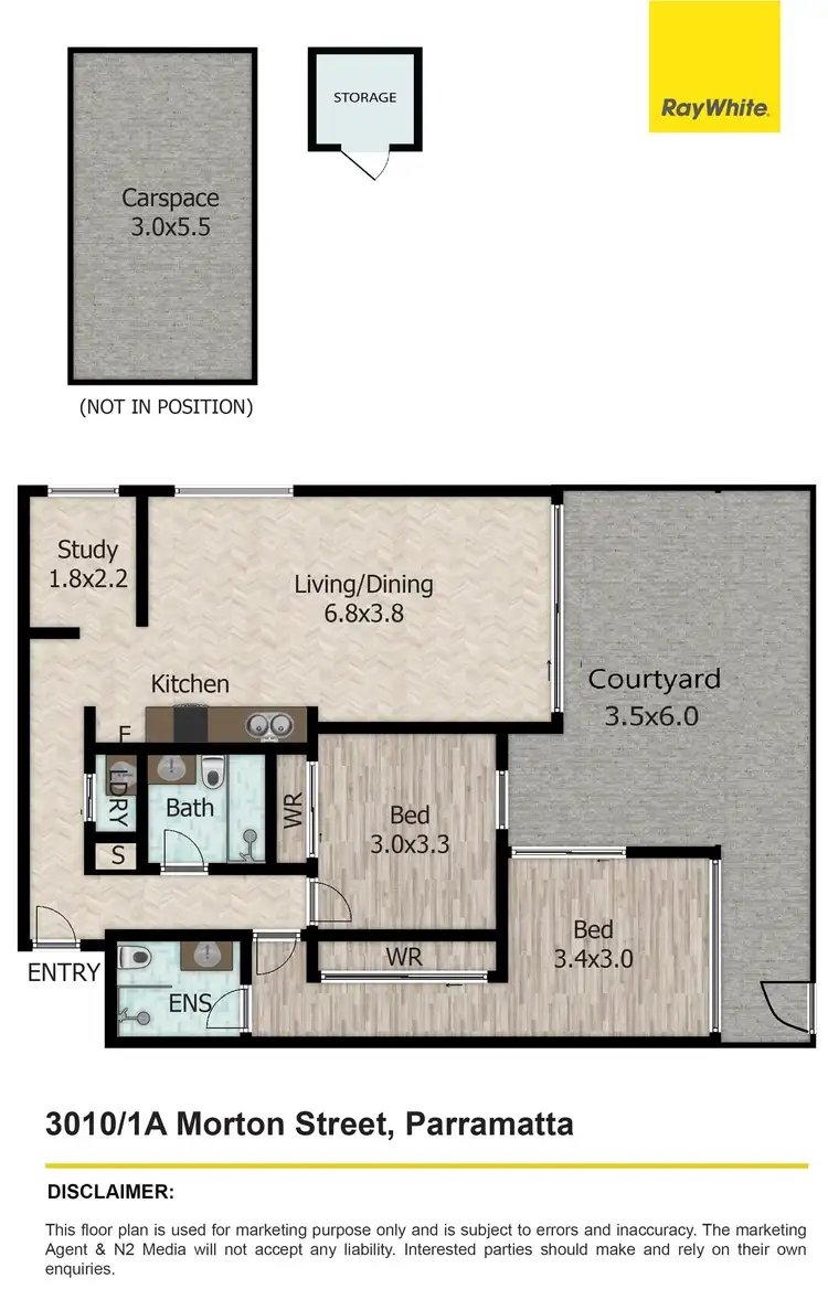 Floorplan of Homely apartment listing, 3010/1A Morton Street, Parramatta NSW 2150