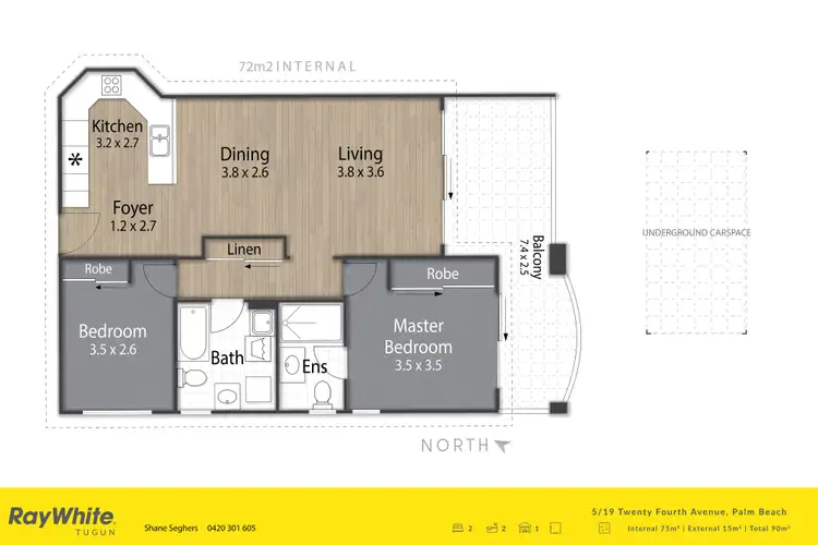 Floorplan of Homely unit listing, 5/19 Twenty Fourth Avenue, Palm Beach QLD 4221