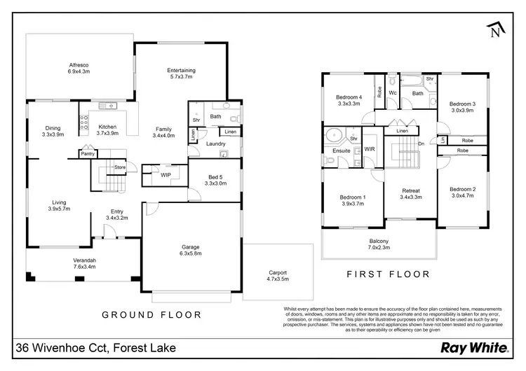 Floorplan of Homely house listing, 36 Wivenhoe Circuit, Forest Lake QLD 4078