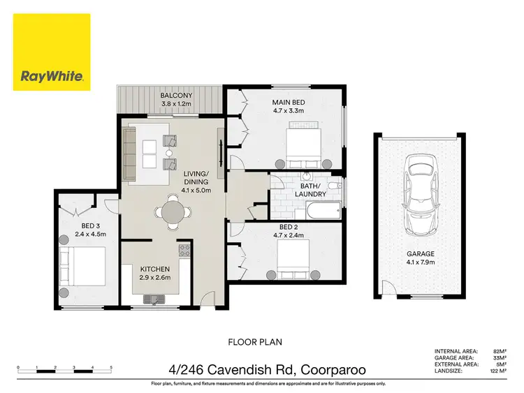 Floorplan of Homely unit listing, 4/246 Cavendish Road, Coorparoo QLD 4151