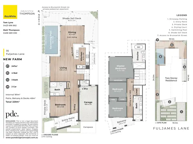 Floorplan of Homely house listing, 35 Fuljames Lane, New Farm QLD 4005