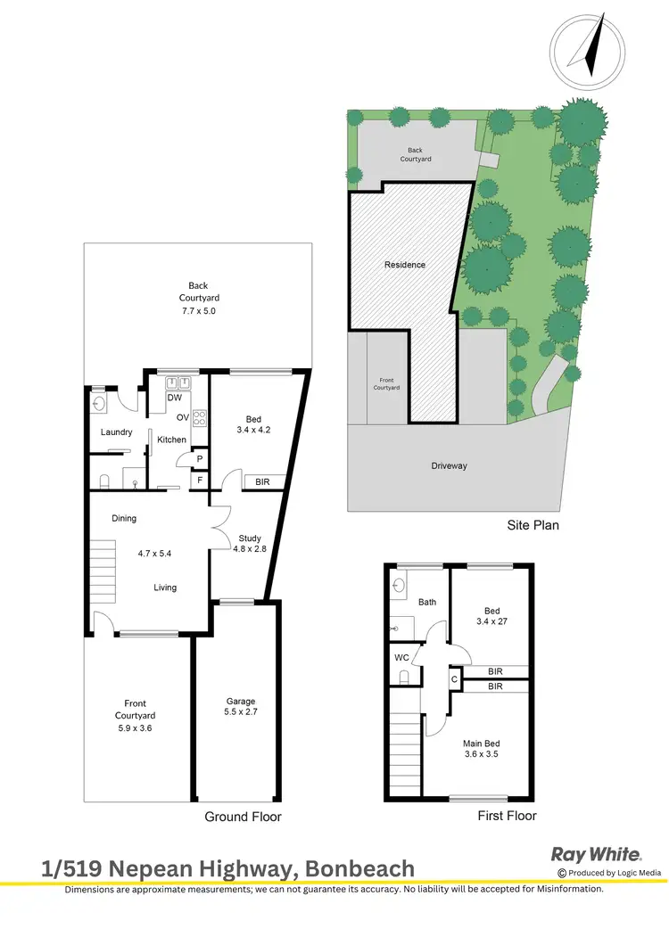 Floorplan of Homely townhouse listing, 1/519 Nepean Highway, Bonbeach VIC 3196