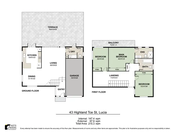 Floorplan of Homely house listing, 43 Highland Terrace, St Lucia QLD 4067