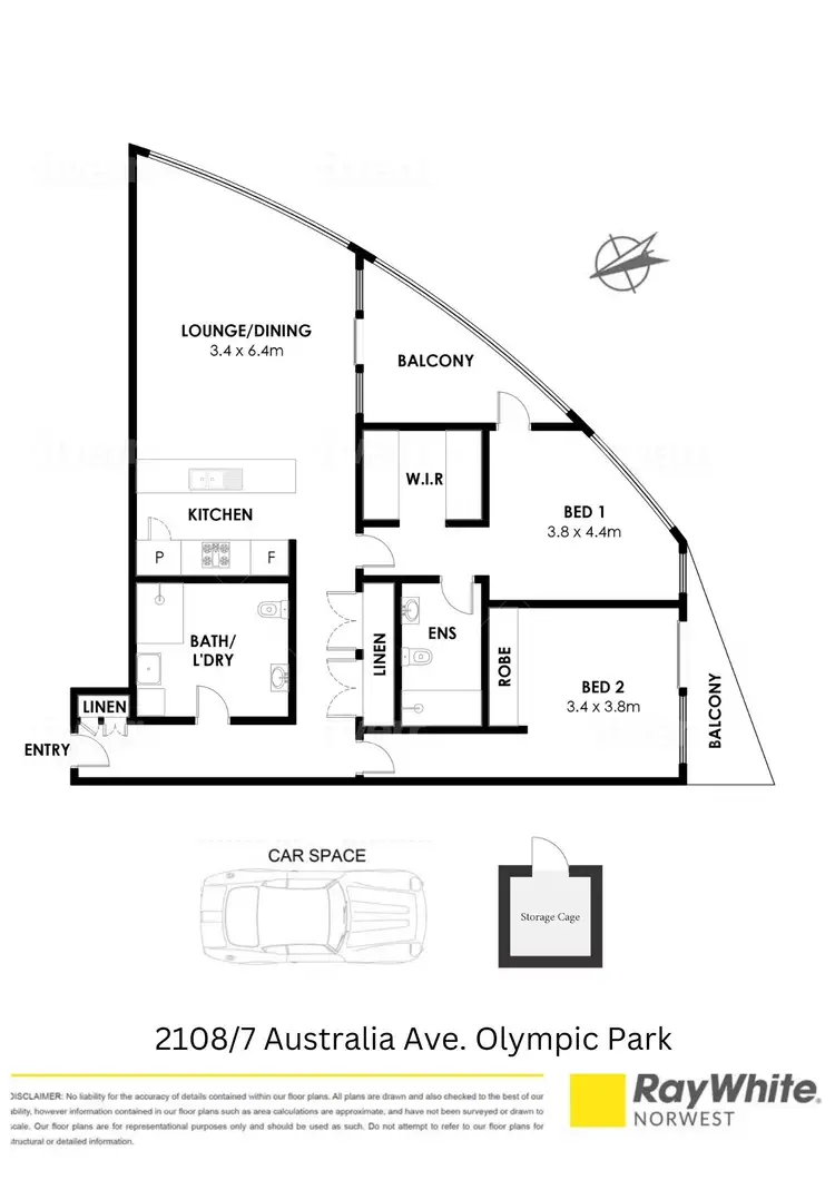 Floorplan of Homely apartment listing, 2108/7 Australia Avenue, Sydney Olympic Park NSW 2127