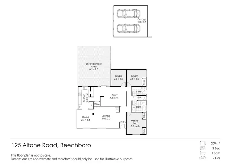 Floorplan of Homely house listing, 125 Altone Road, Beechboro WA 6063