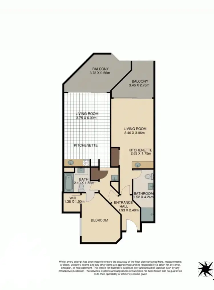 Floorplan of Homely apartment listing, 34/78 Brookes Street, Bowen Hills QLD 4006