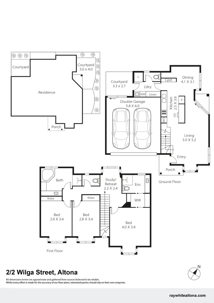 Floorplan of Homely townhouse listing, 2/2 Wilga Avenue, Altona VIC 3018