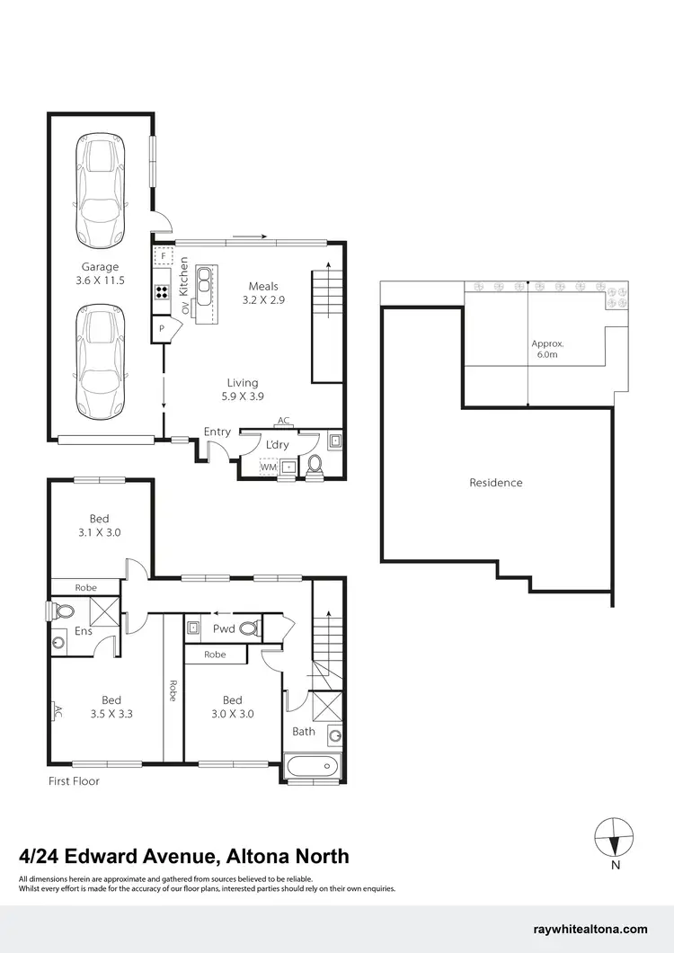 Floorplan of Homely townhouse listing, 4/24 Edward Avenue, Altona North VIC 3025