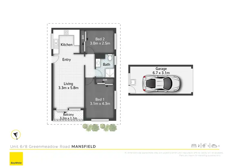 Floorplan of Homely unit listing, 5/8 Greenmeadow Road, Mansfield QLD 4122