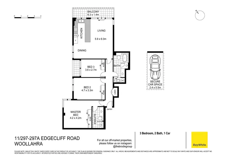 Floorplan of Homely apartment listing, 11/297-297A Edgecliff Road, Woollahra NSW 2025