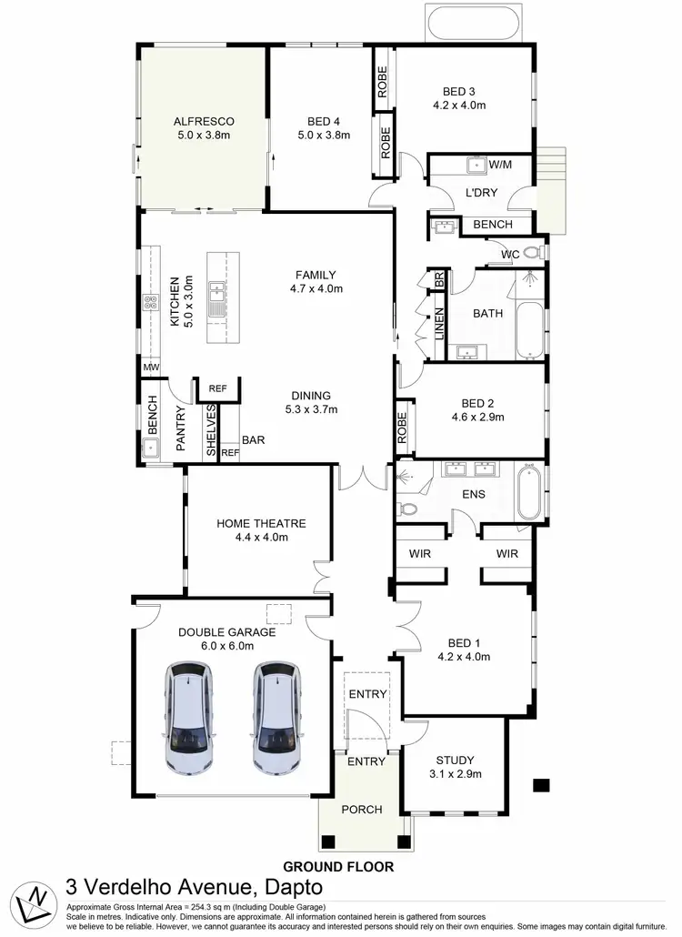 Floorplan of Homely house listing, 3 Verdelho Avenue, Dapto NSW 2530
