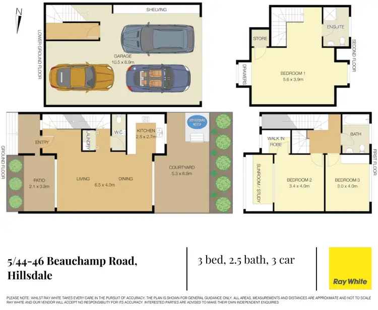 Floorplan of Homely townhouse listing, 5/44-46 Beauchamp Road, Hillsdale NSW 2036