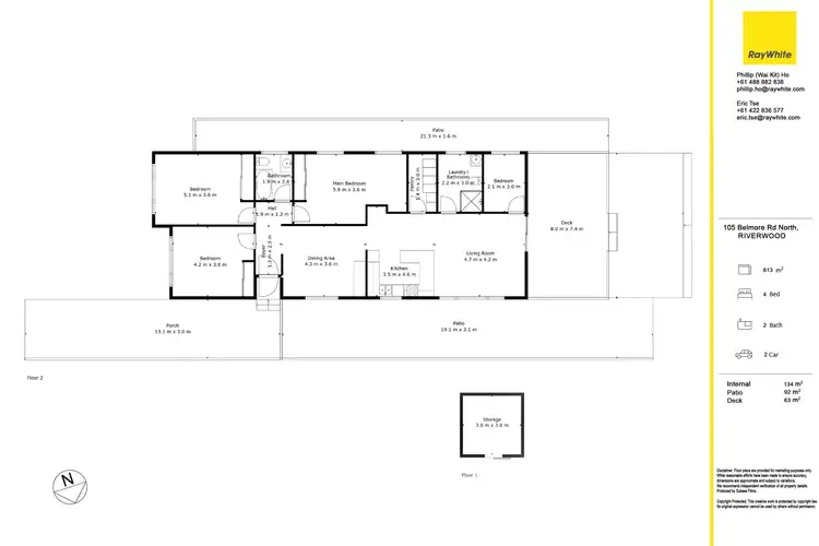 Floorplan of Homely house listing, 105 Belmore Rd N, Riverwood NSW 2210
