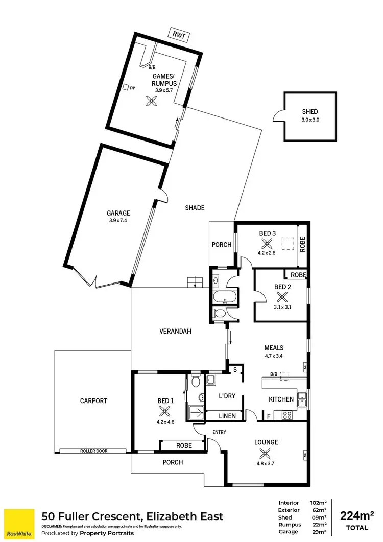 Floorplan of Homely house listing, 50 Fuller Crescent, Elizabeth East SA 5112