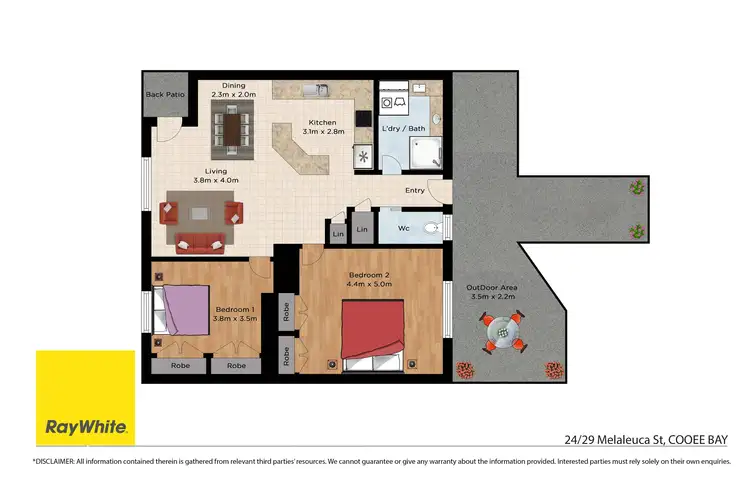 Floorplan of Homely unit listing, 24/29 Melaleuca Street, Cooee Bay QLD 4703