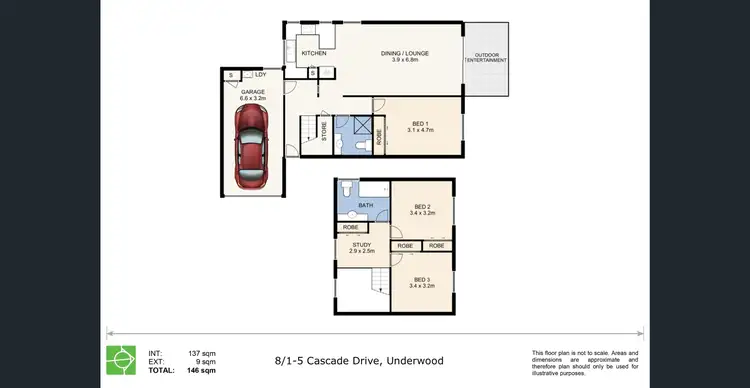 Floorplan of Homely townhouse listing, 8/1-5 Cascade Drive, Underwood QLD 4119