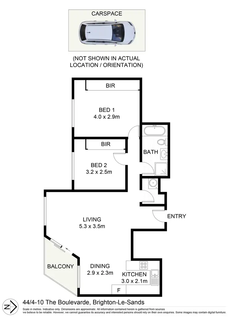 Floorplan of Homely unit listing, 44/4-10 The Boulevarde, Brighton-Le-Sands NSW 2216