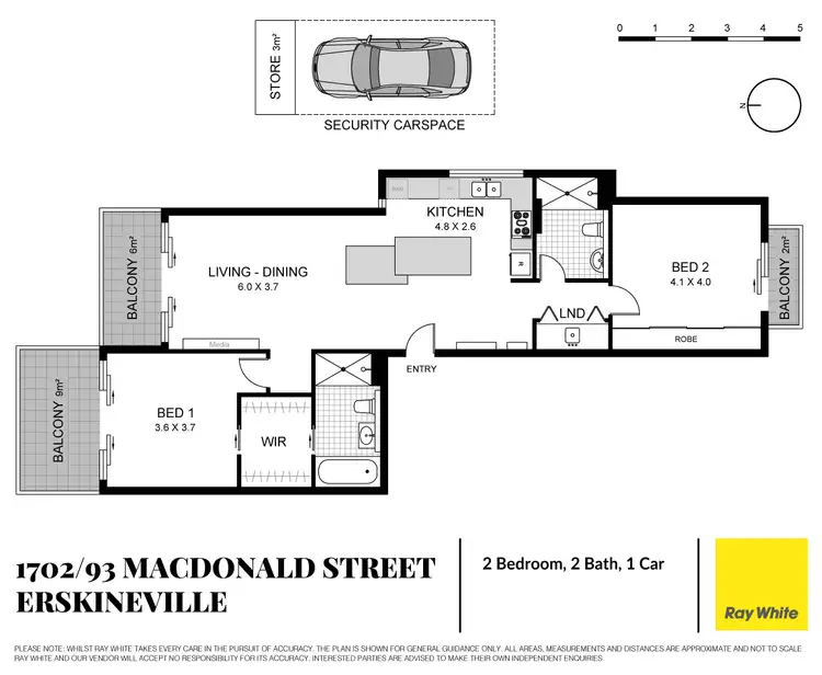 Floorplan of Homely apartment listing, 1702/93 Macdonald Street, Erskineville NSW 2043