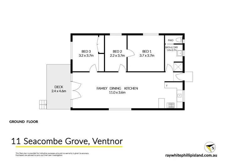 Floorplan of Homely house listing, 11 Seacombe Grove, Ventnor VIC 3922