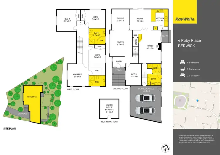 Floorplan of Homely house listing, 4 Ruby Place, Berwick VIC 3806