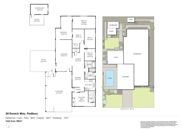 Floorplan of Homely house listing, 54 Durack Way, Padbury WA 6025