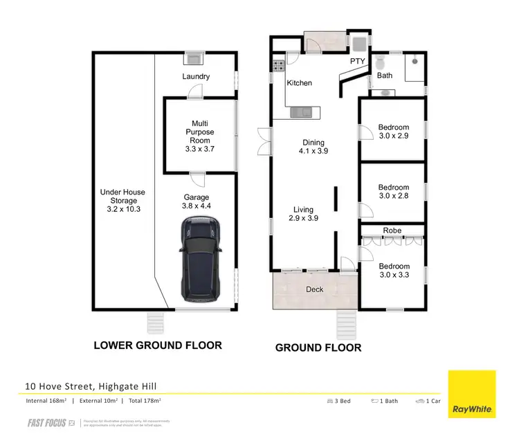 Floorplan of Homely house listing, 10 Hove Street, Highgate Hill QLD 4101