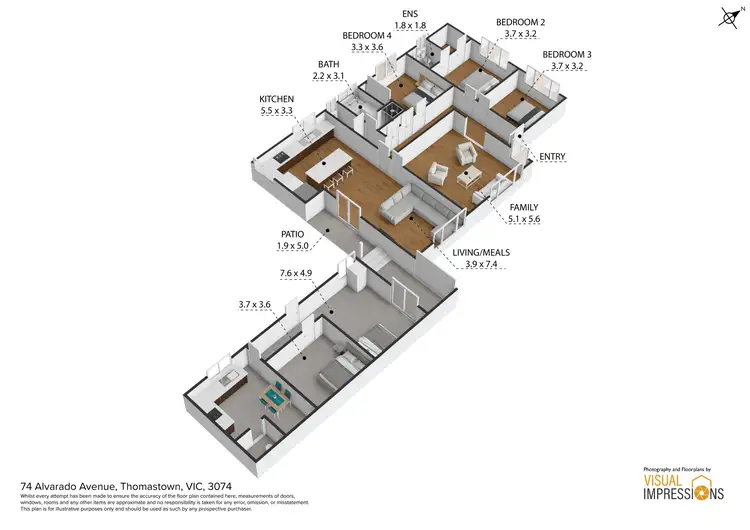 Floorplan of Homely house listing, 74 Alvarado Avenue, Thomastown VIC 3074