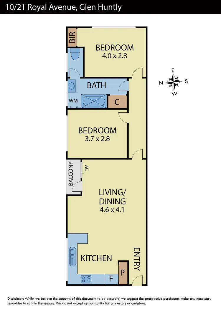 Floorplan of Homely apartment listing, 10/21 Royal Avenue, Glen Huntly VIC 3163