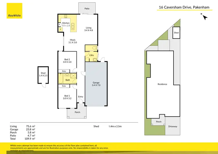 Floorplan of Homely house listing, 16 Caversham Drive, Pakenham VIC 3810