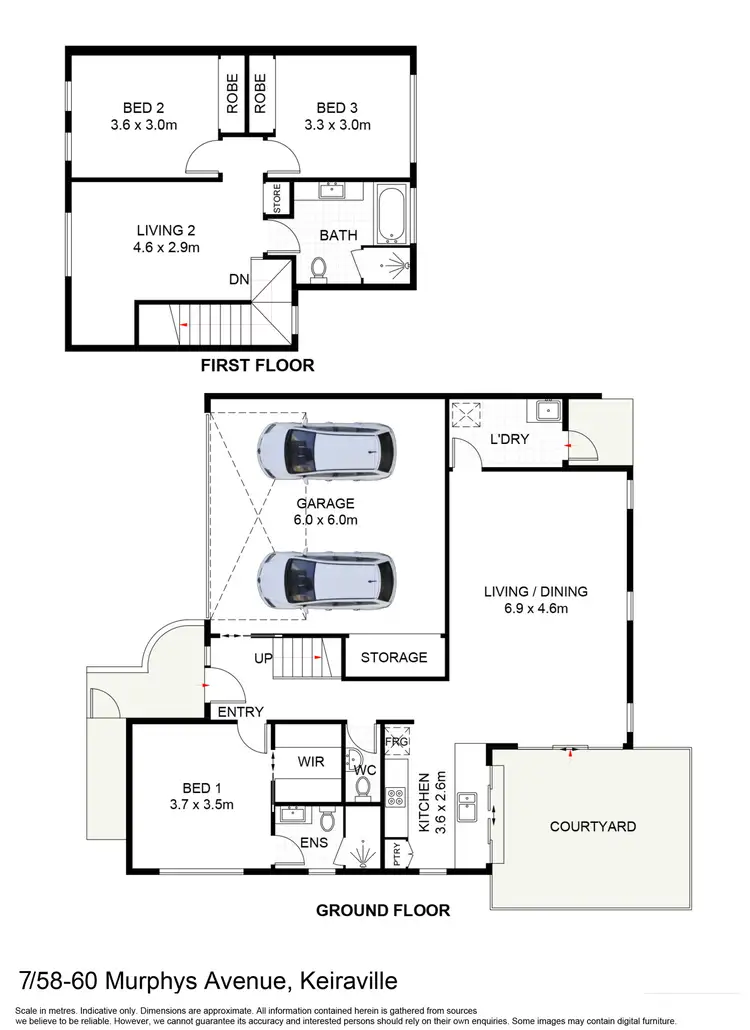 Floorplan of Homely townhouse listing, 7/58-60 Murphys Avenue, Keiraville NSW 2500