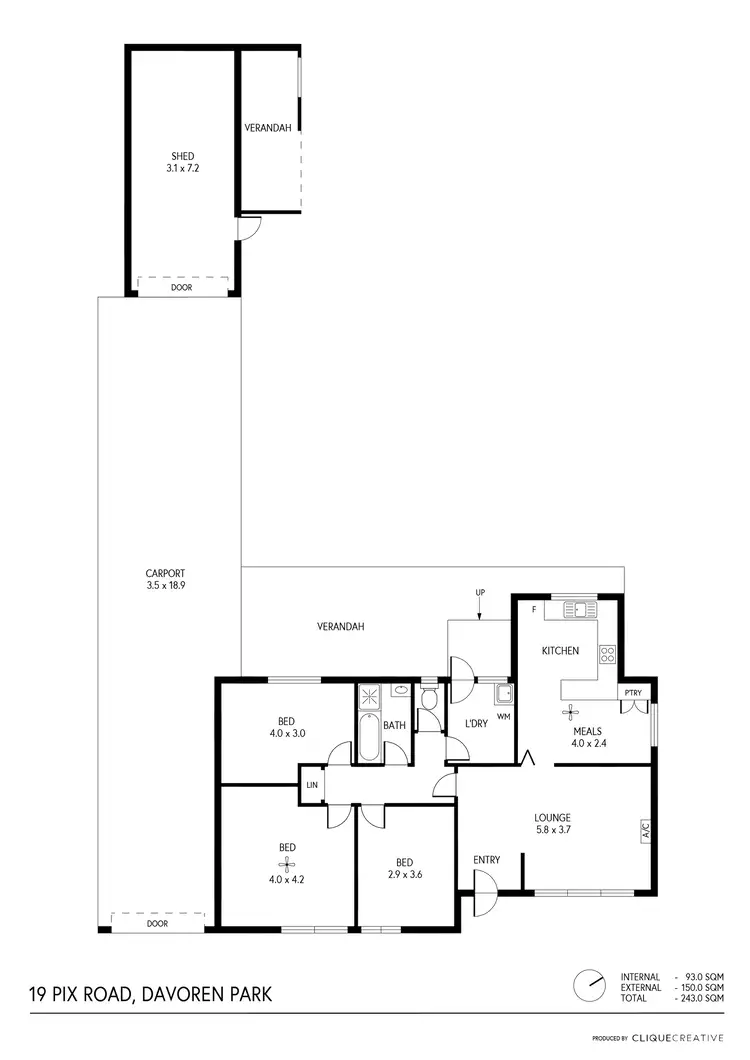 Floorplan of Homely house listing, 19 Pix Road, Davoren Park SA 5113