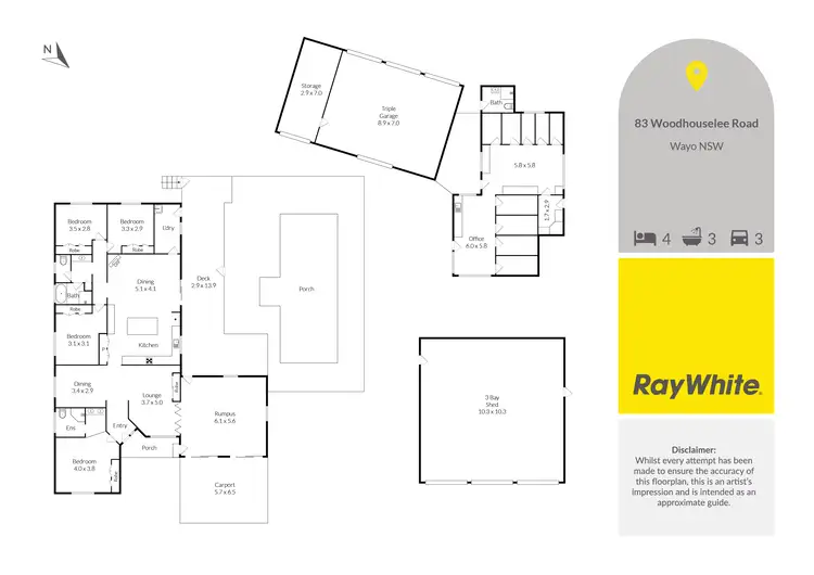 Floorplan of Homely rural property listing, 83 Woodhouselee Road, Goulburn NSW 2580