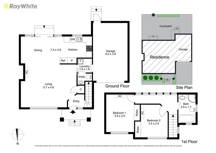 Floorplan of Homely townhouse listing, 2/36 Darling Street, Hughesdale VIC 3166