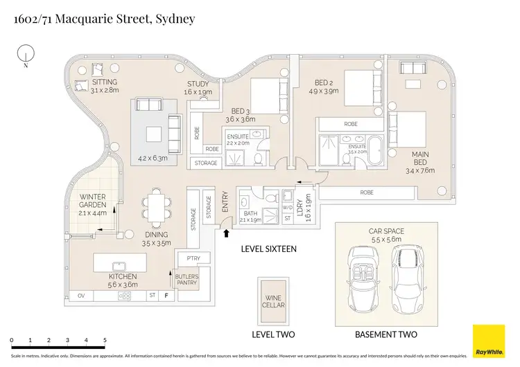 Floorplan of Homely apartment listing, 1602/71 Macquarie Street, Sydney NSW 2000