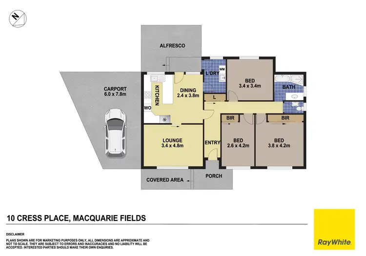 Floorplan of Homely house listing, 10 Cress Place, Macquarie Fields NSW 2564