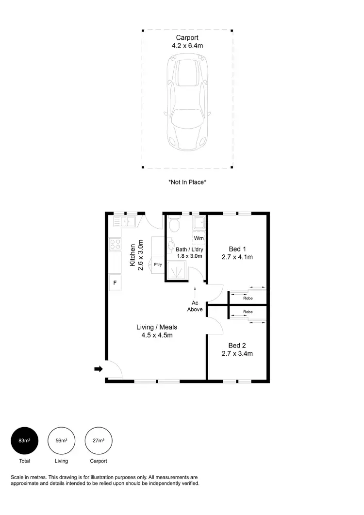 Floorplan of Homely unit listing, 3/10-22 Angas Street, Alberton SA 5014