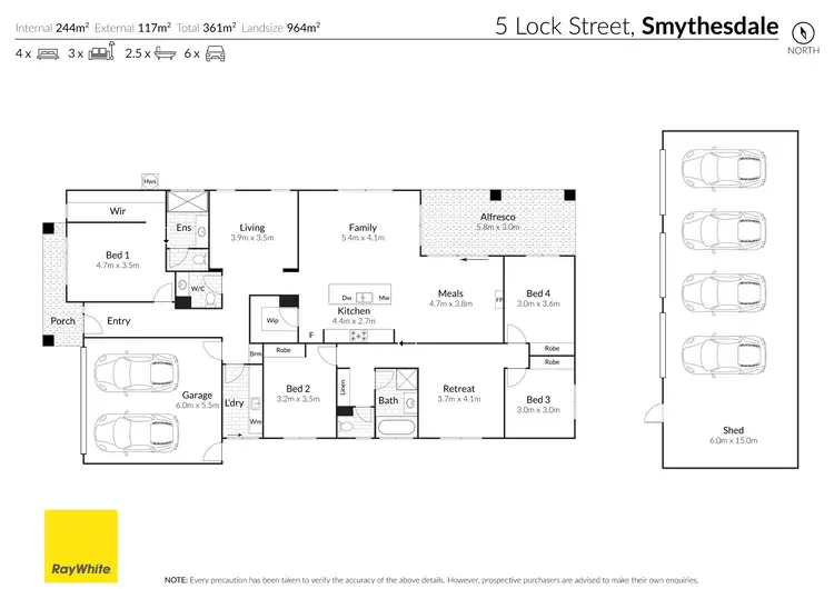 Floorplan of Homely house listing, 5 Lock Street, Smythesdale VIC 3351