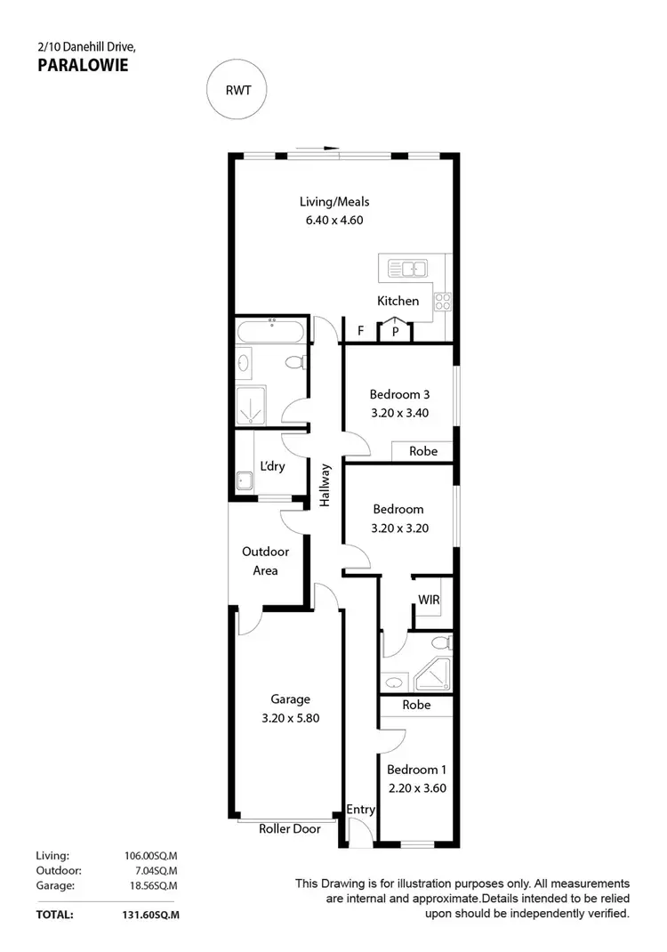 Floorplan of Homely house listing, 2/10 Danehill Drive, Paralowie SA 5108
